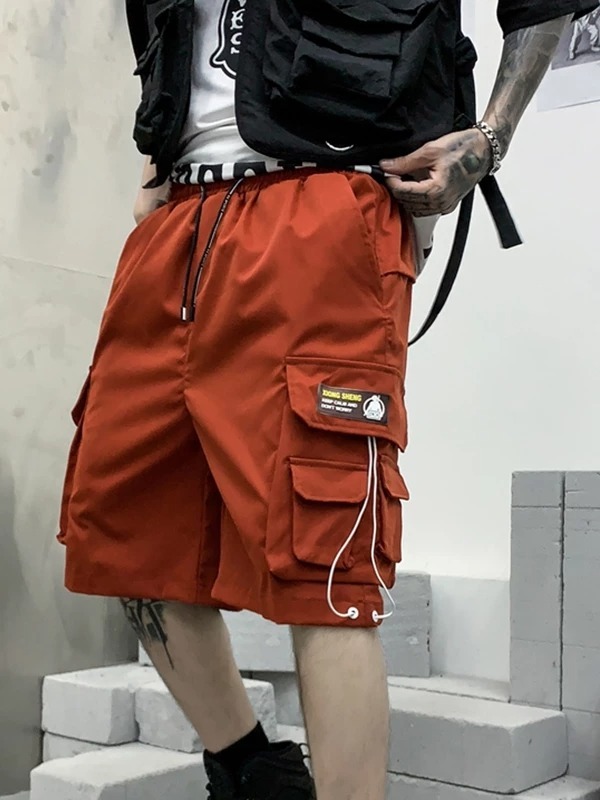 𝙏𝙀𝘾𝙃𝙒𝙀𝘼𝙍 日系工裝抽繩口袋五分褲