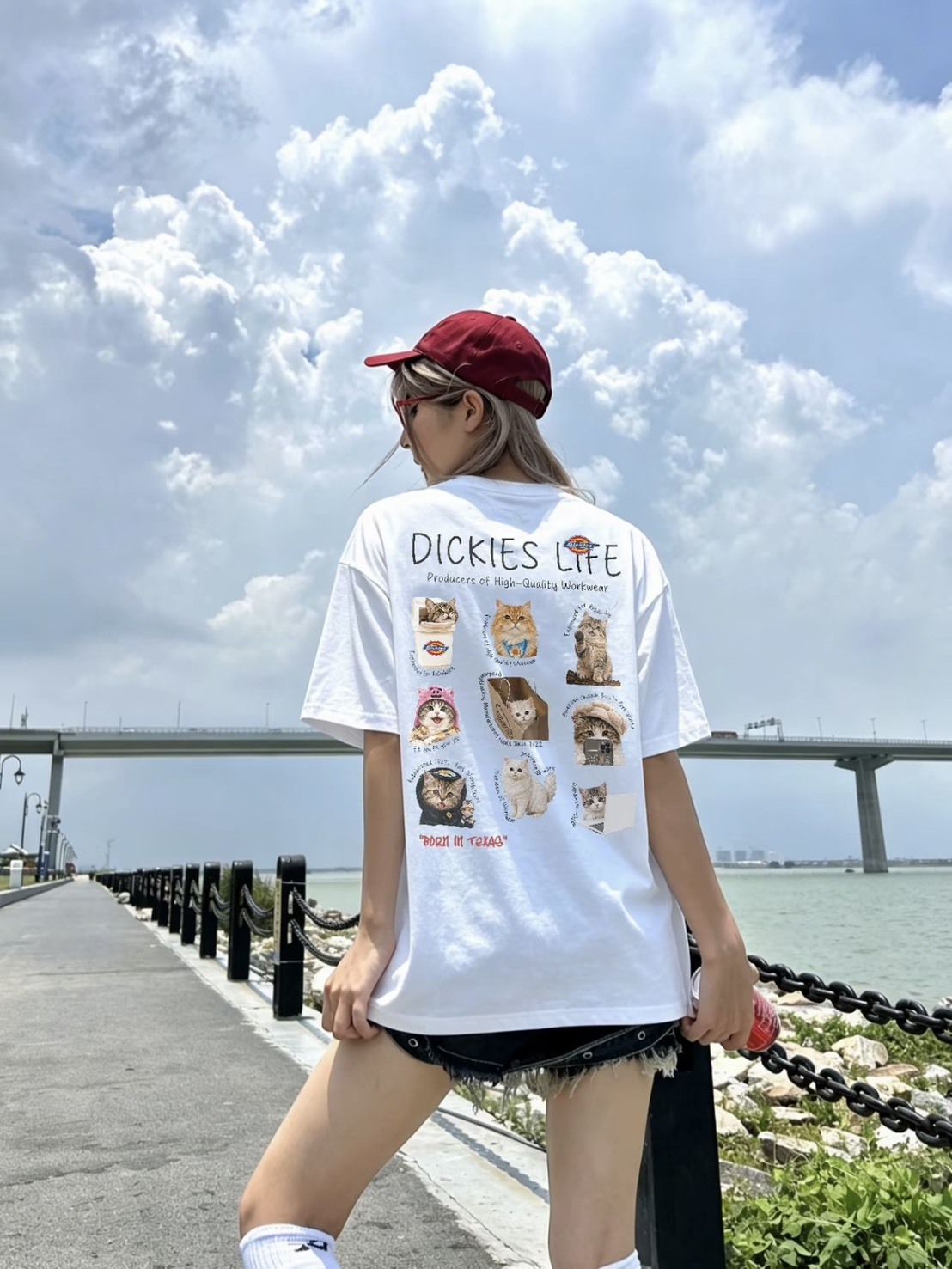 （現貨）Dickies 後背九宮格貓咪 短T DKU262MKTPCM