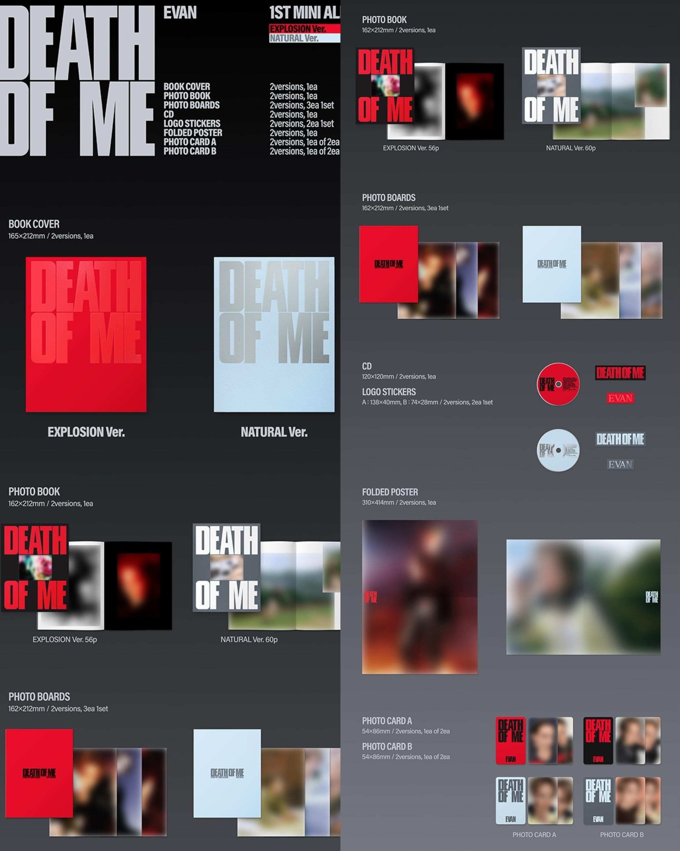 EVAN 1st mini  Album [ DEATH OF ME ]