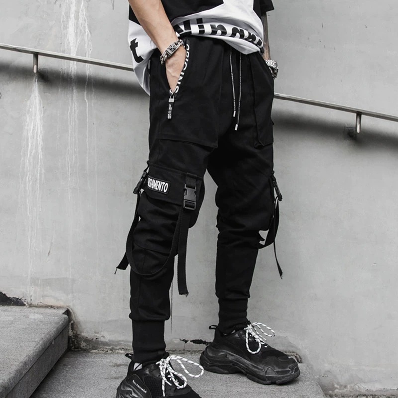 𝙏𝙀𝘾𝙃𝙒𝙀𝘼𝙍 織帶多口袋機能束腳褲