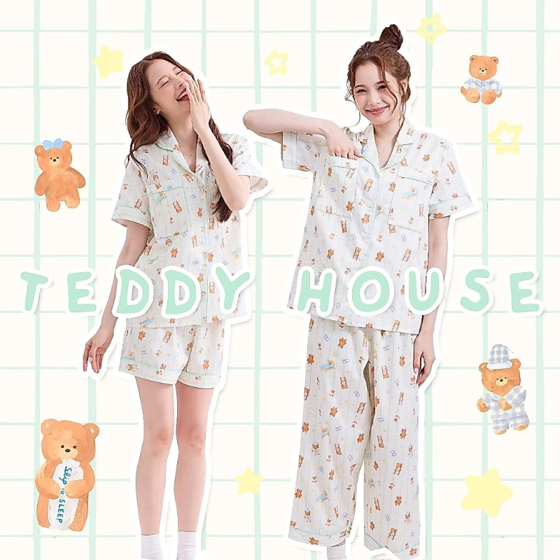 🇹🇭泰國連線 Sliptosleep 泰迪熊小屋睡衣居家服 Teddy House Set