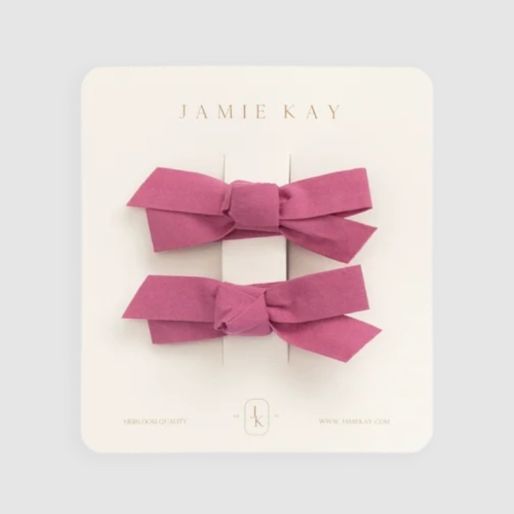 （預購）JAMIEKAY 蝴蝶結髮夾(二入組) Hartlen 2PK Clip - Rose Petal
