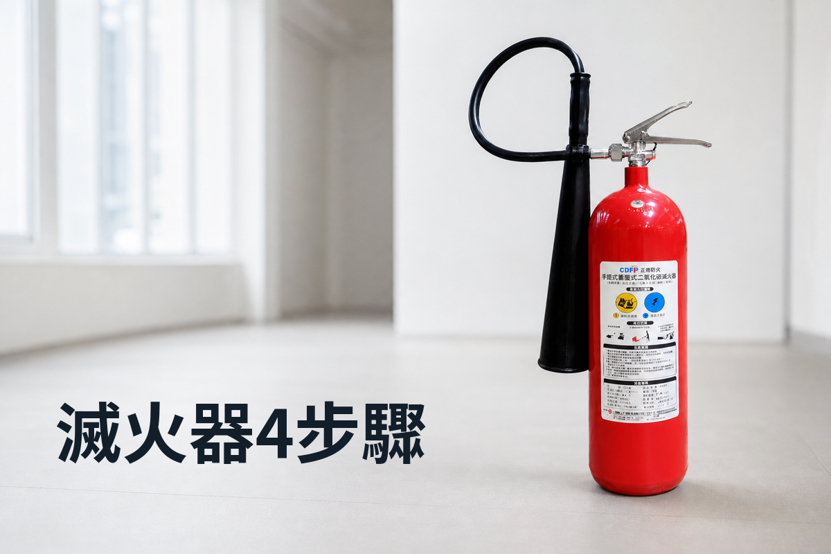 如何使用滅火器，滅火器操作4步驟