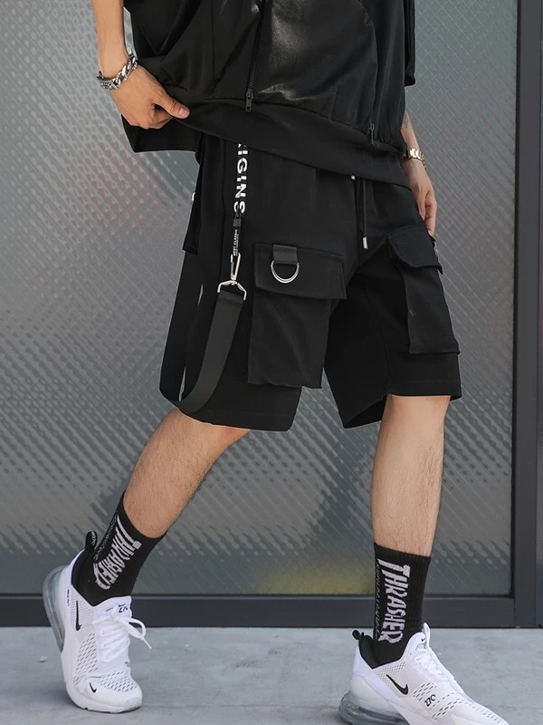 𝙏𝙀𝘾𝙃𝙒𝙀𝘼𝙍 緞帶機能工裝五分褲