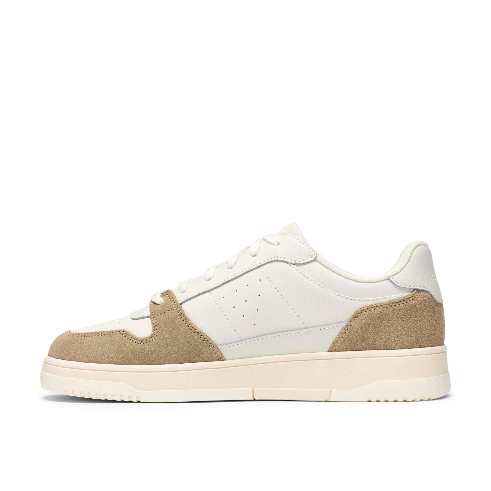 【預購】Clarks H081207 Newick Lace 男裝皮革休閒鞋 (白拼啡色)