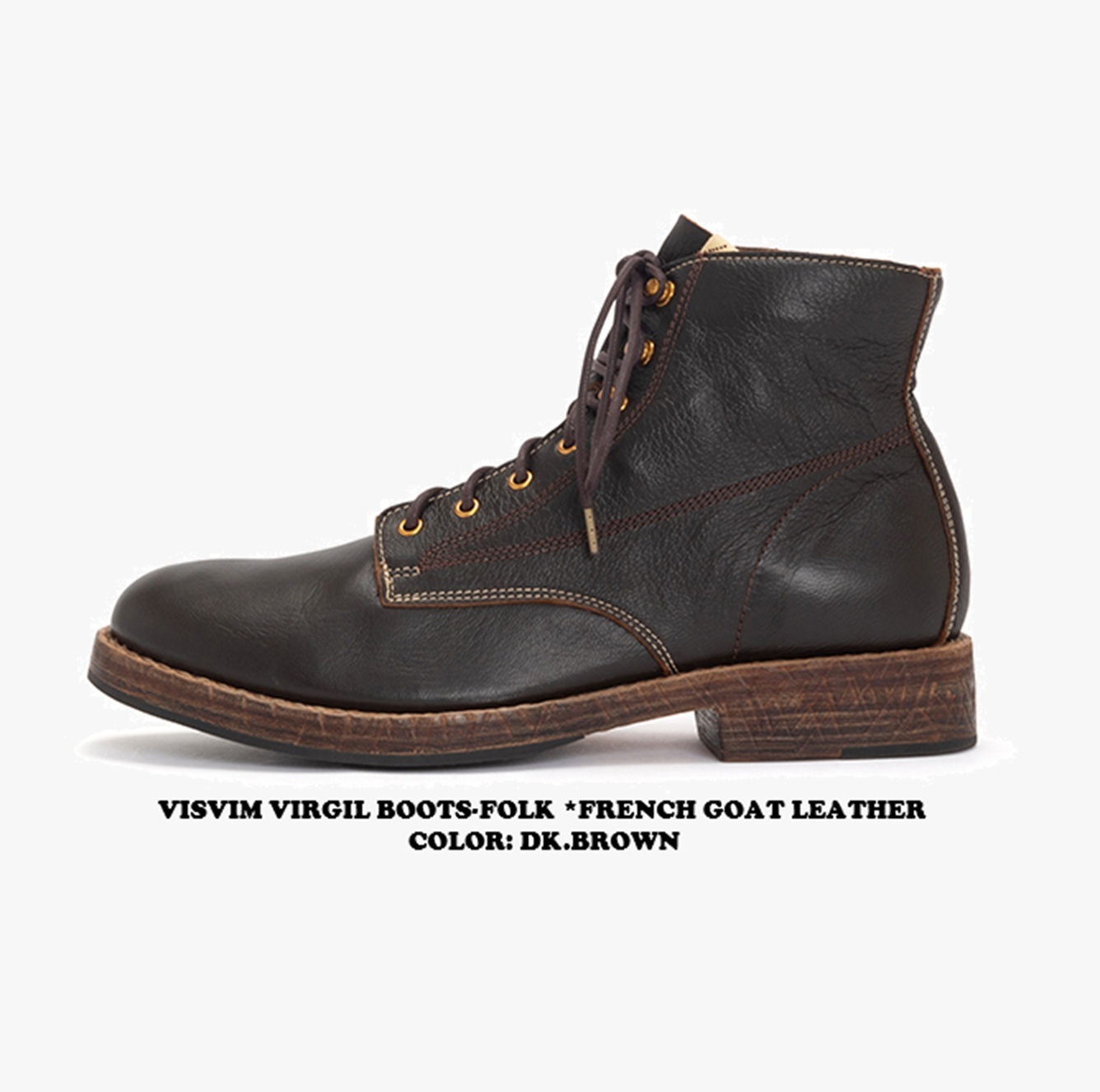 VISVIM 2026 A/W VIRGIL BOOTS-FOLK *FRENCH GOAT LEATHER - PRE ORDER ITEM (預訂中)