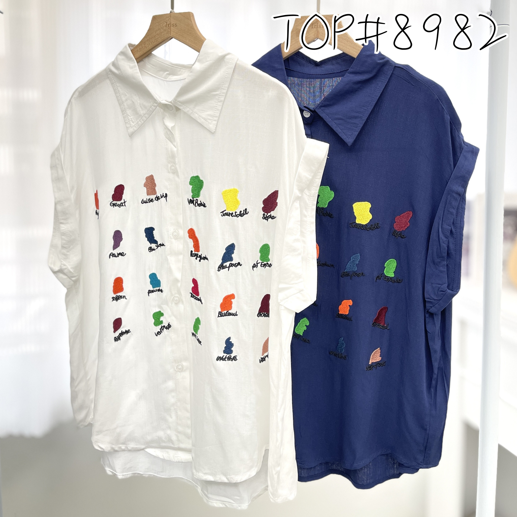 TOP#8982 🇰🇷 重工刺繡上衣
