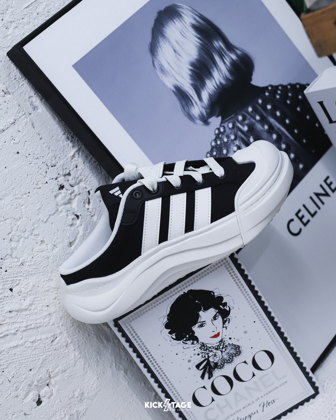 男女鞋 ADIDAS MAXXCOURT MULE 黑色 厚底 包頭 寬鞋帶 麵包鞋 大頭鞋 穆勒鞋 懶人鞋 休閒鞋【HQ9514】