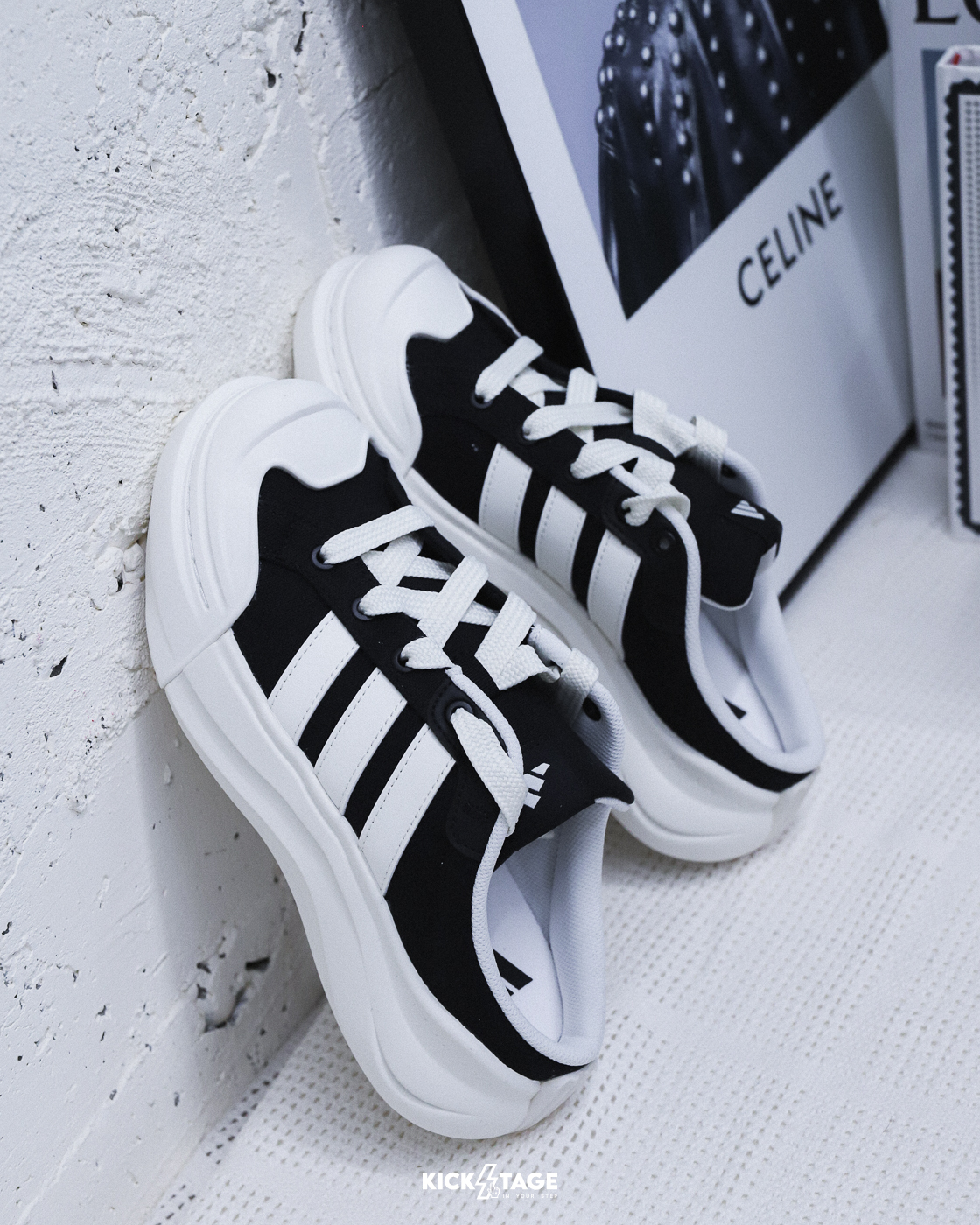 男女鞋 ADIDAS MAXXCOURT MULE 黑色 厚底 包頭 寬鞋帶 麵包鞋 大頭鞋 穆勒鞋 懶人鞋 休閒鞋【HQ9514】