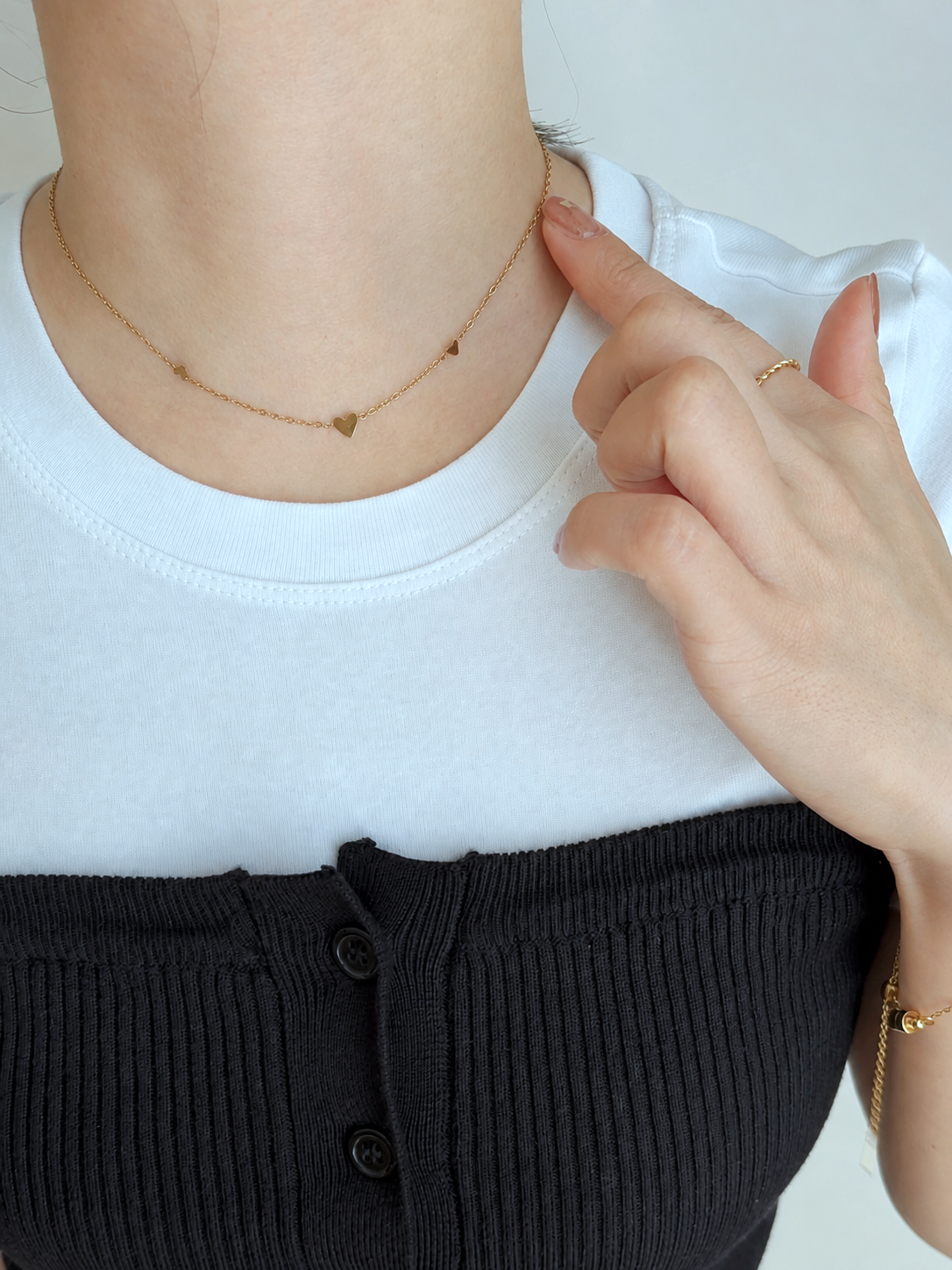 SS magnet love chain necklace