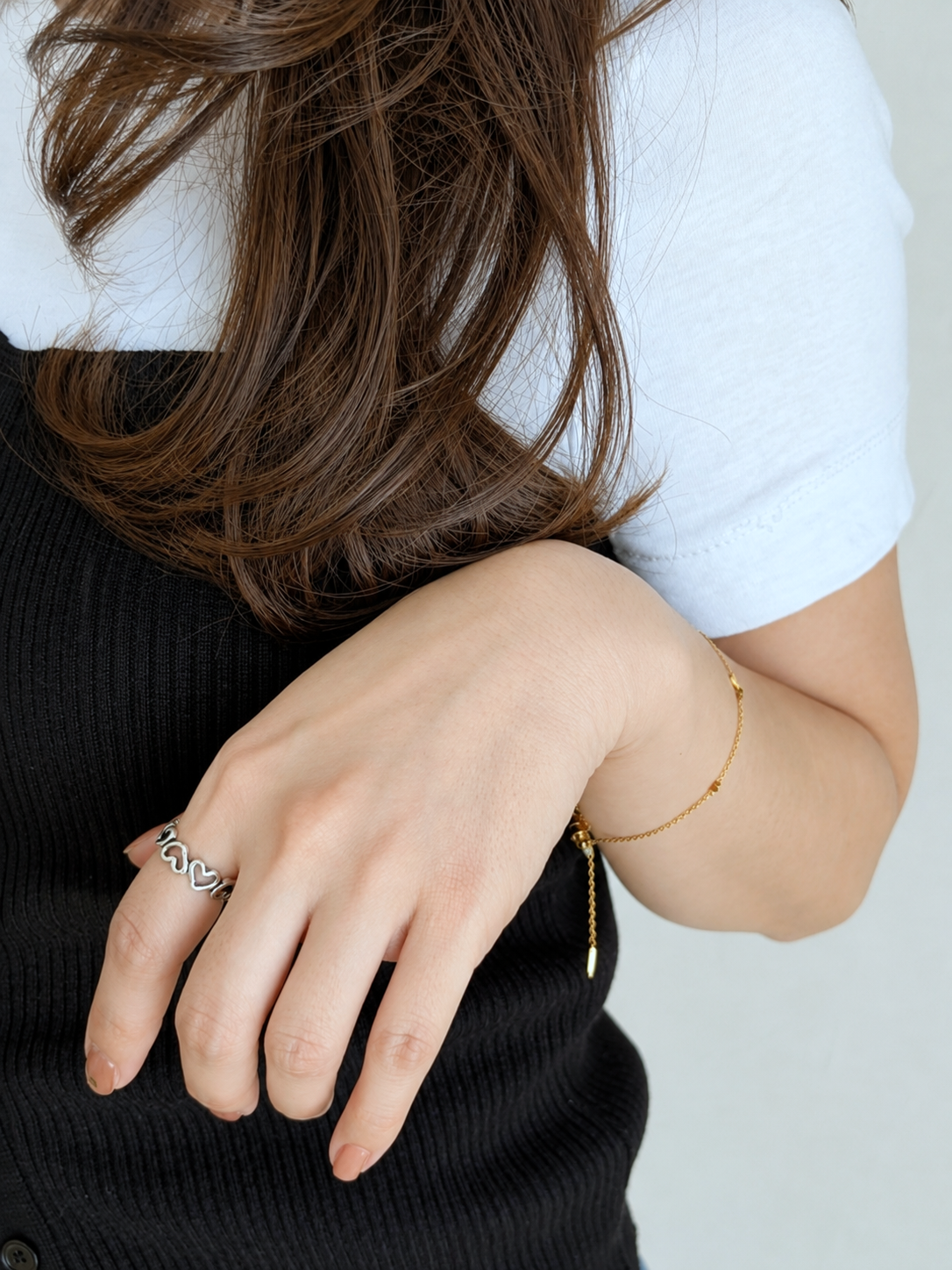 SS magnet love chain bracelet