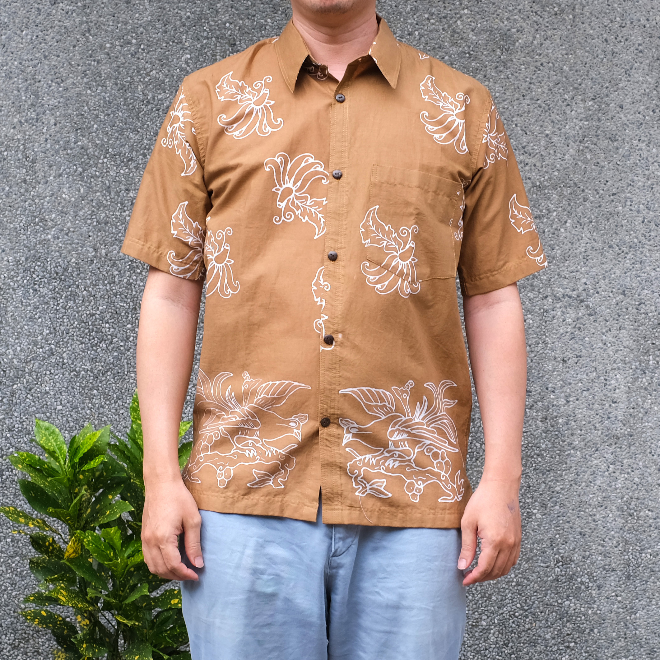 蠟染 Batik｜襯衫 - 大地 ｜印尼