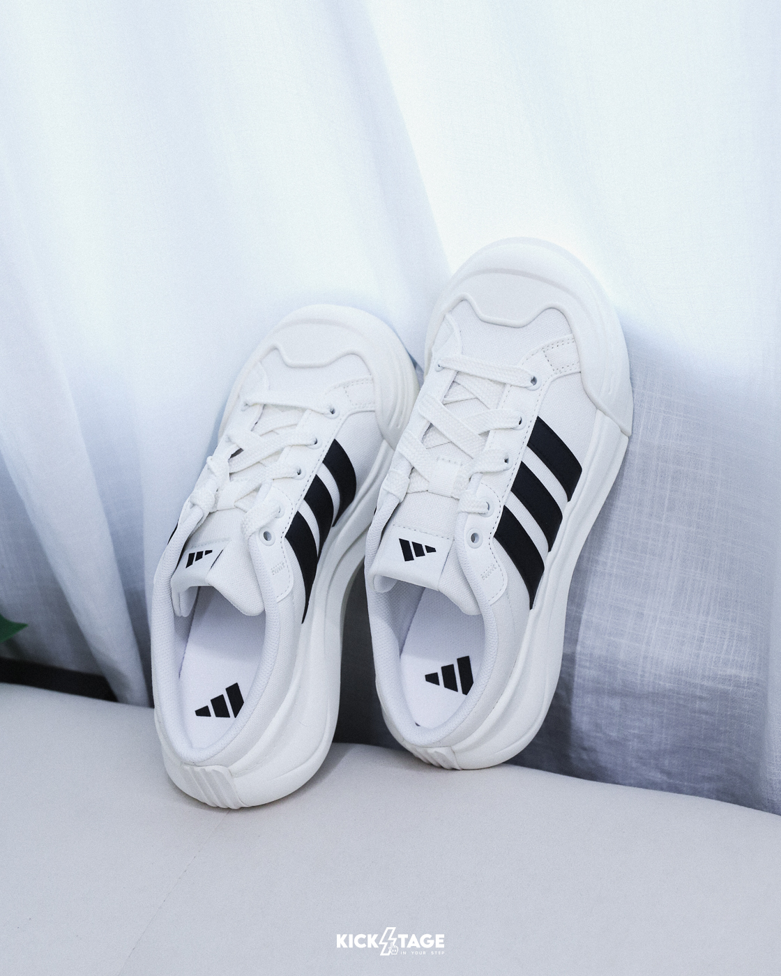 男女鞋 ADIDAS MAXXCOURT MULE 白色 厚底 包頭 寬鞋帶 麵包鞋 大頭鞋 穆勒鞋 懶人鞋 休閒鞋【LA4473】