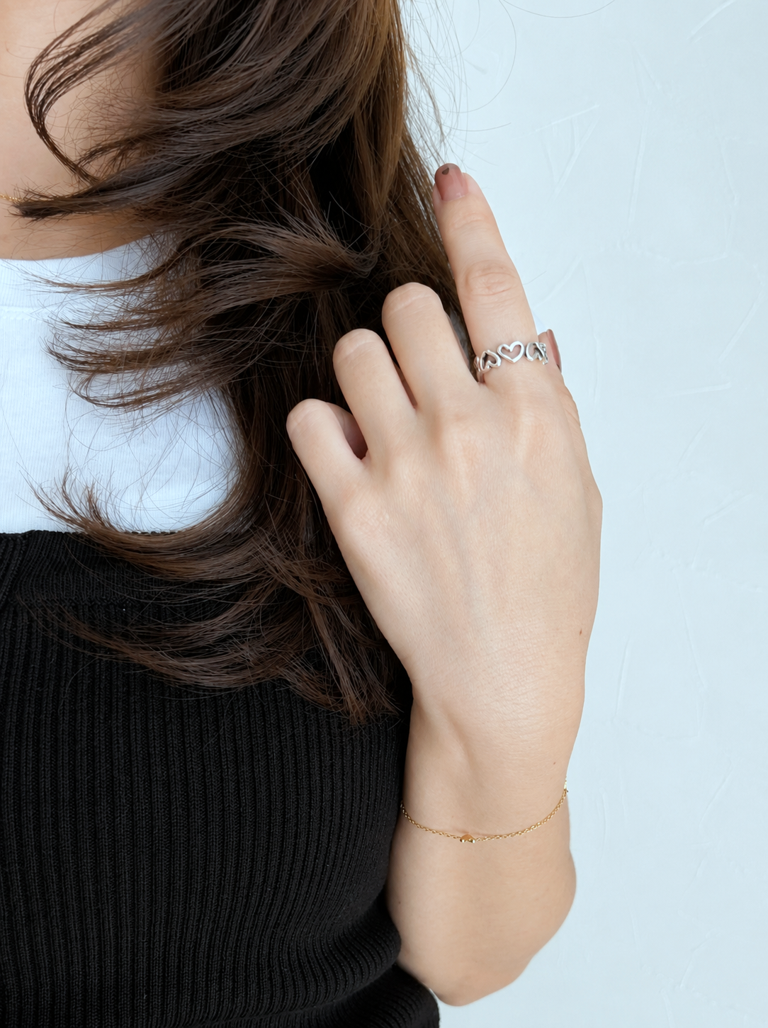 S925 wire heart ring