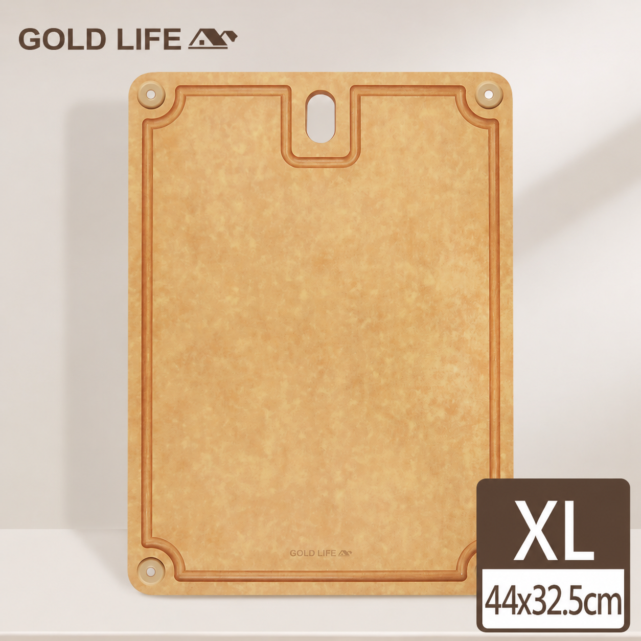 【GOLD LIFE】厚切高密度不吸水木纖維無塑砧板｜XL 大量備料