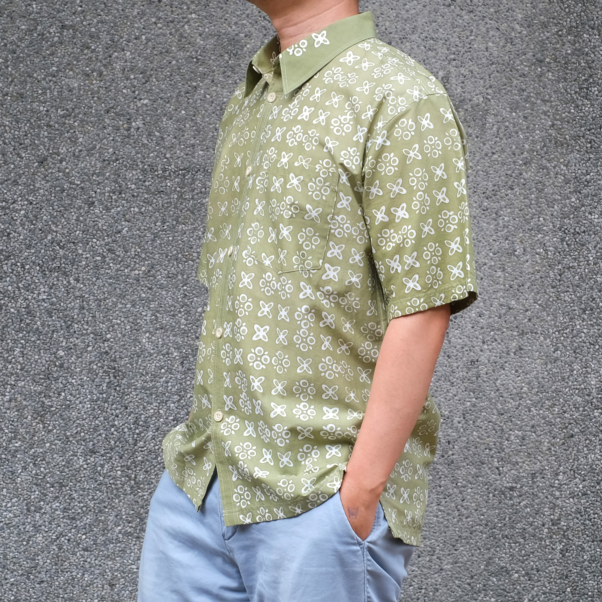 蠟染 Batik｜襯衫 - 雨林 ｜印尼