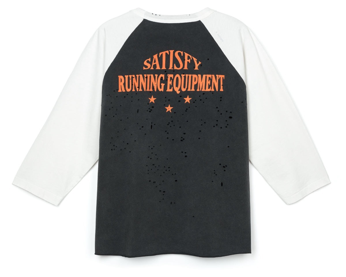 SATISFY｜MothTech™ Baseball Tee "Aged Black"
