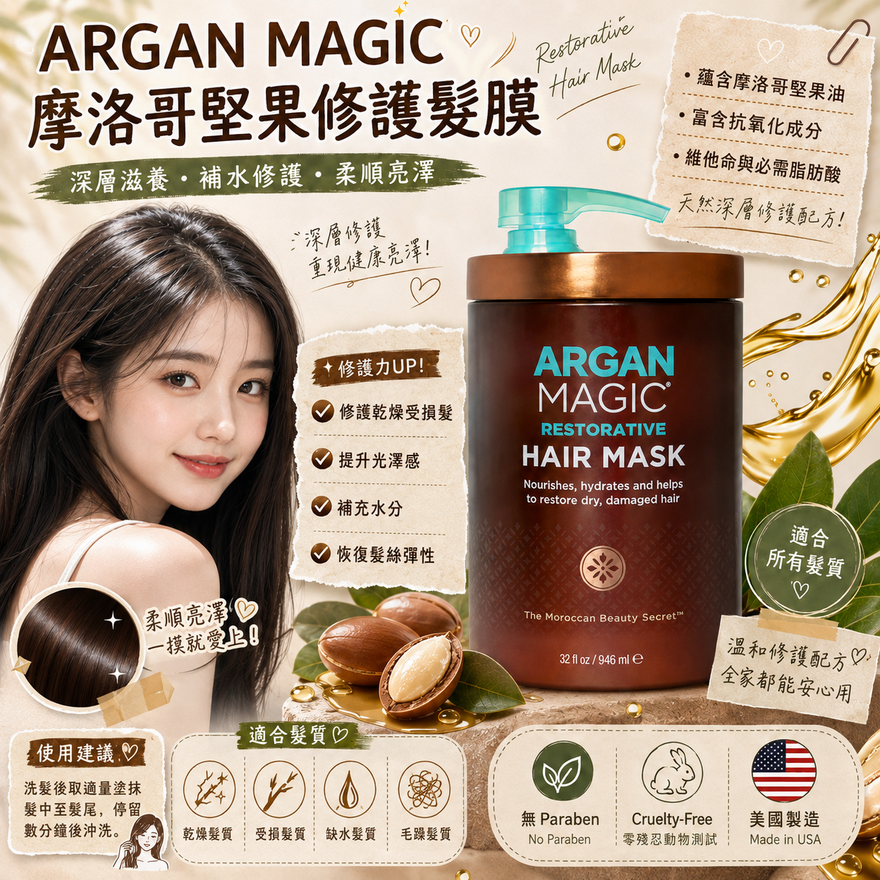 【預購】ARGAN MAGIC H081211 摩洛哥堅果修護髮膜