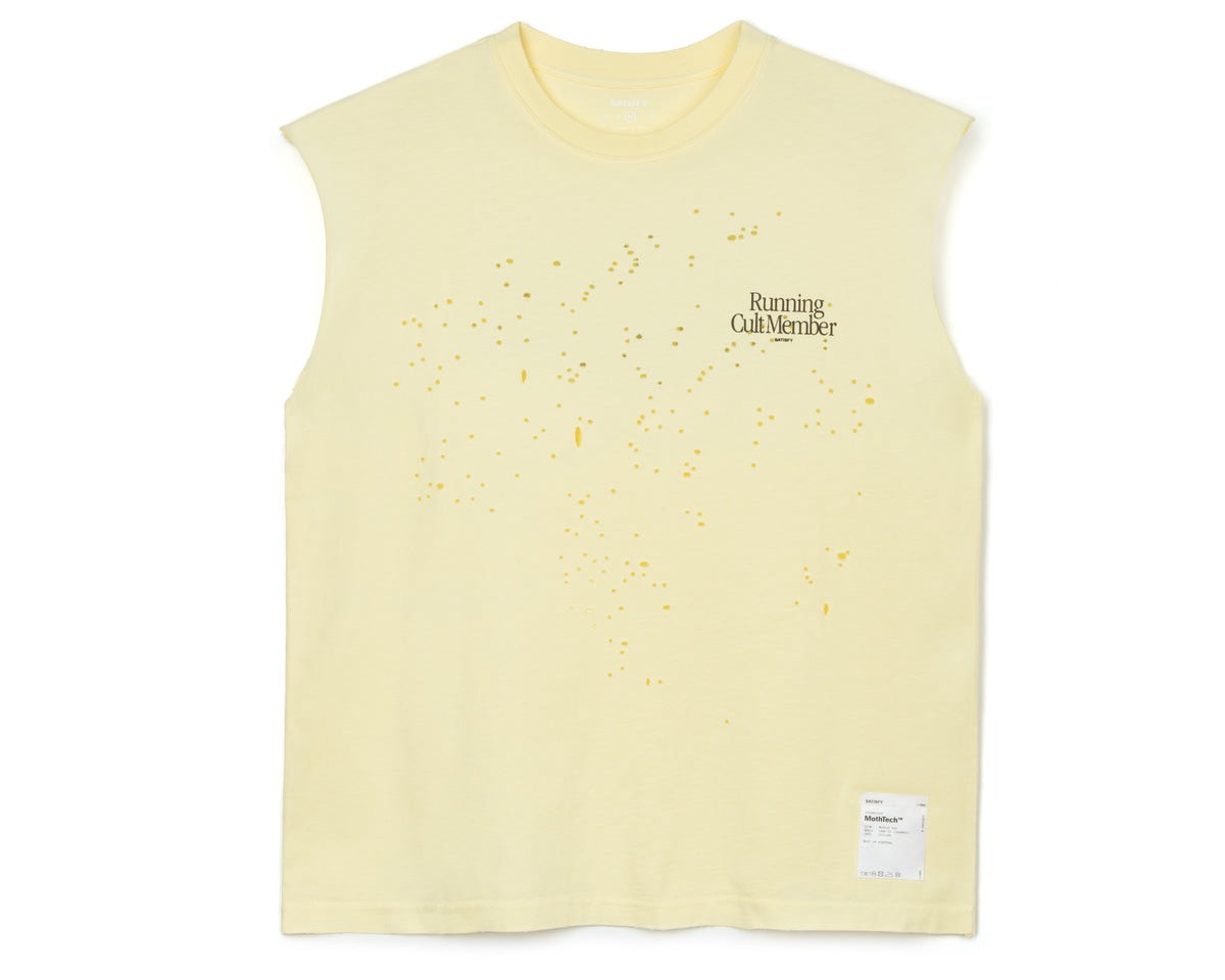 SATISFY｜MothTech™ Muscle Tee "Aged Transparent Yellow"
