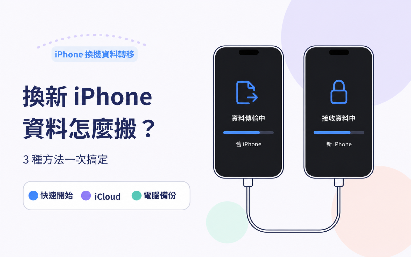 【小技巧】換新 iPhone 資料怎麼搬？快速開始、iCloud、電腦備份三招一次搞定