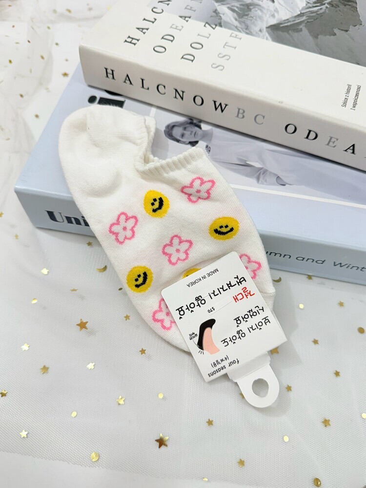 小粉花x笑臉短襪
