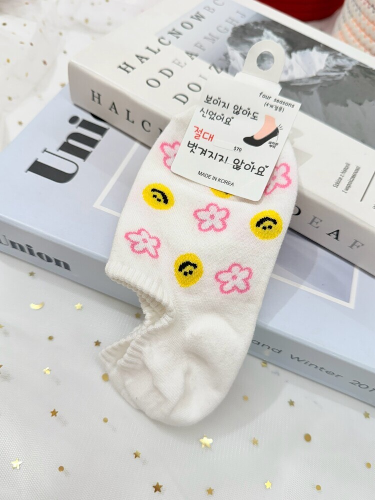 小粉花x笑臉短襪
