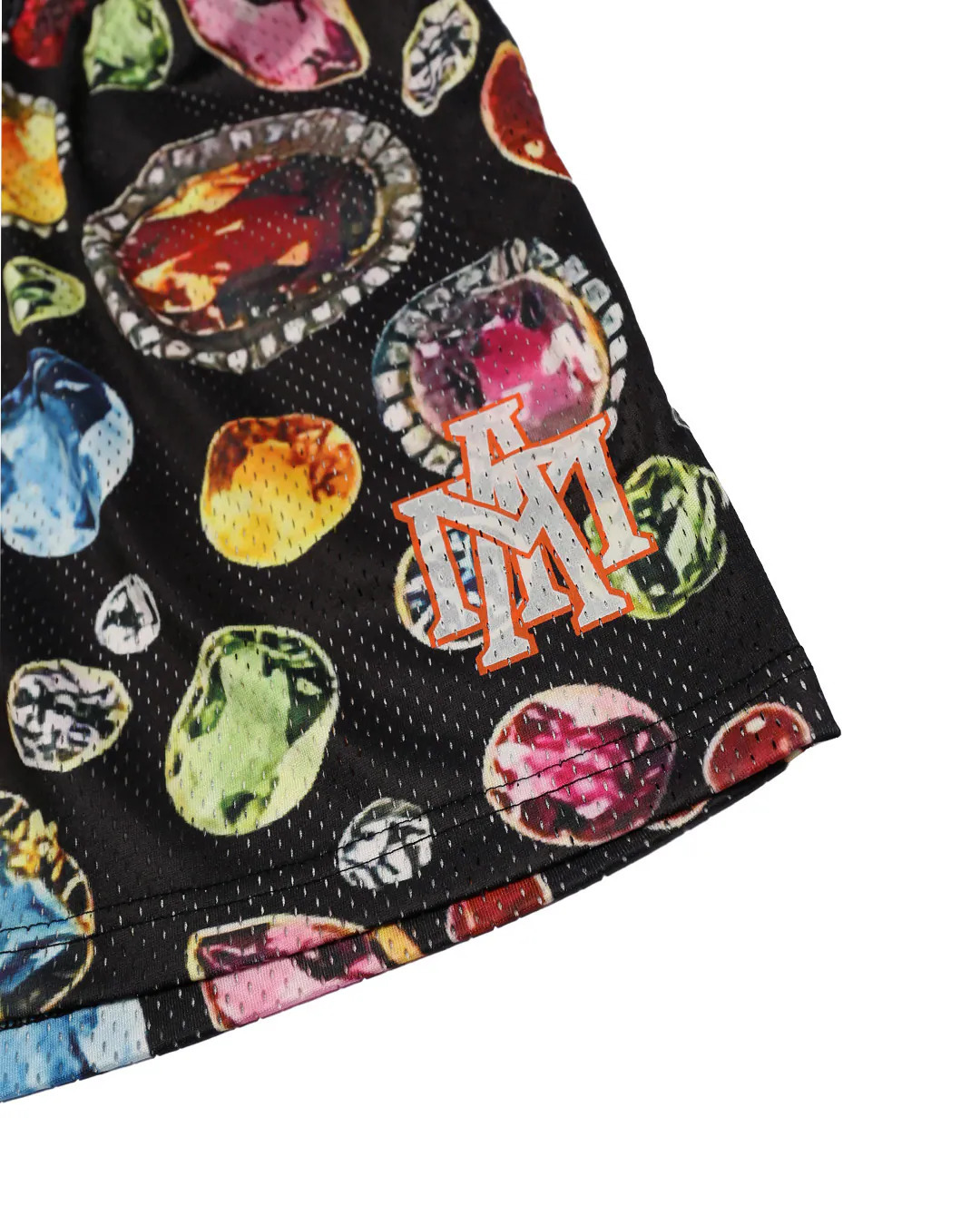 MTA GEM MESH SHORTS 黑色 寶石 滿版 透氣 單層 網布 短褲【M26SBSG-BK】