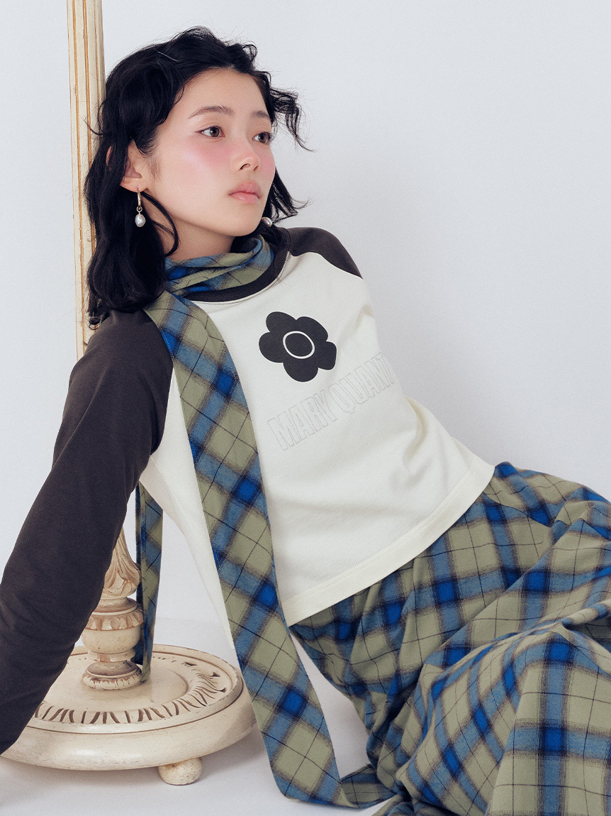 [預購]LILY BROWN【MARY QUANT】雛菊印花插肩長袖T恤