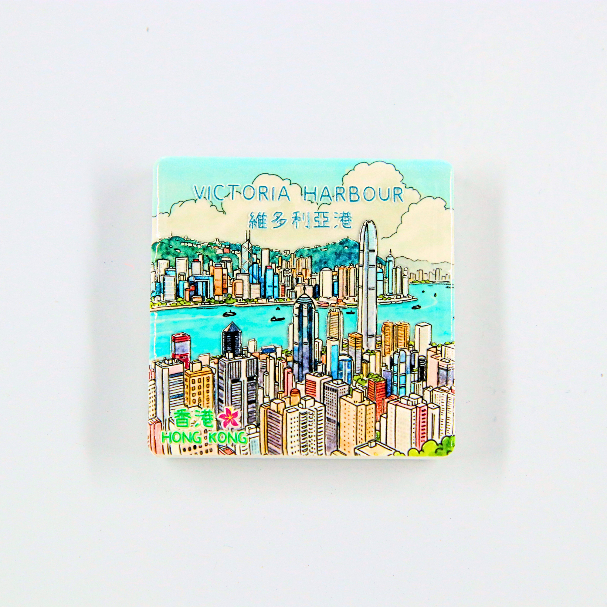 Ceramic Magnet - Hong Kong Island
