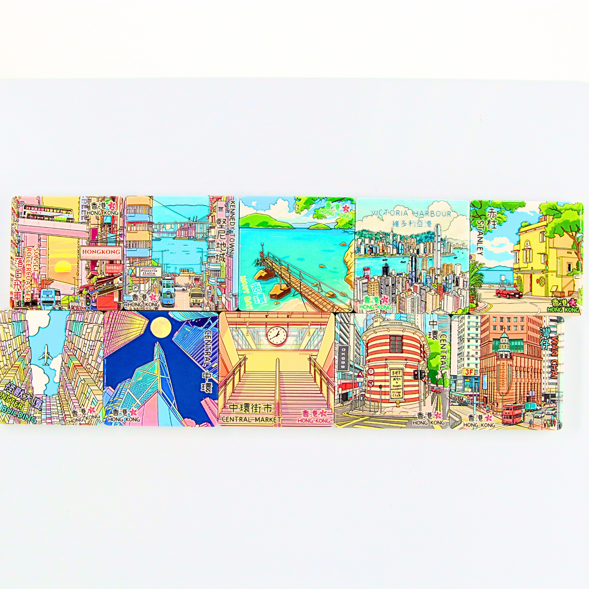 Ceramic Magnet - Hong Kong Island