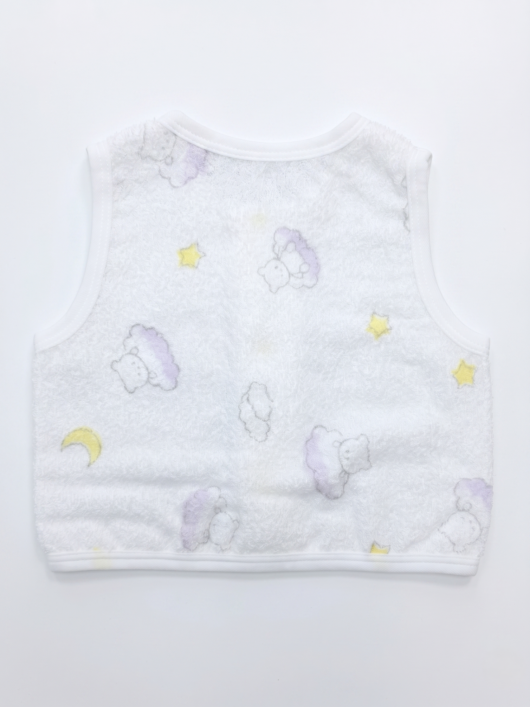 【Nishimatsuya】Newborn Towel Fabric Vest (Bear & Sky)