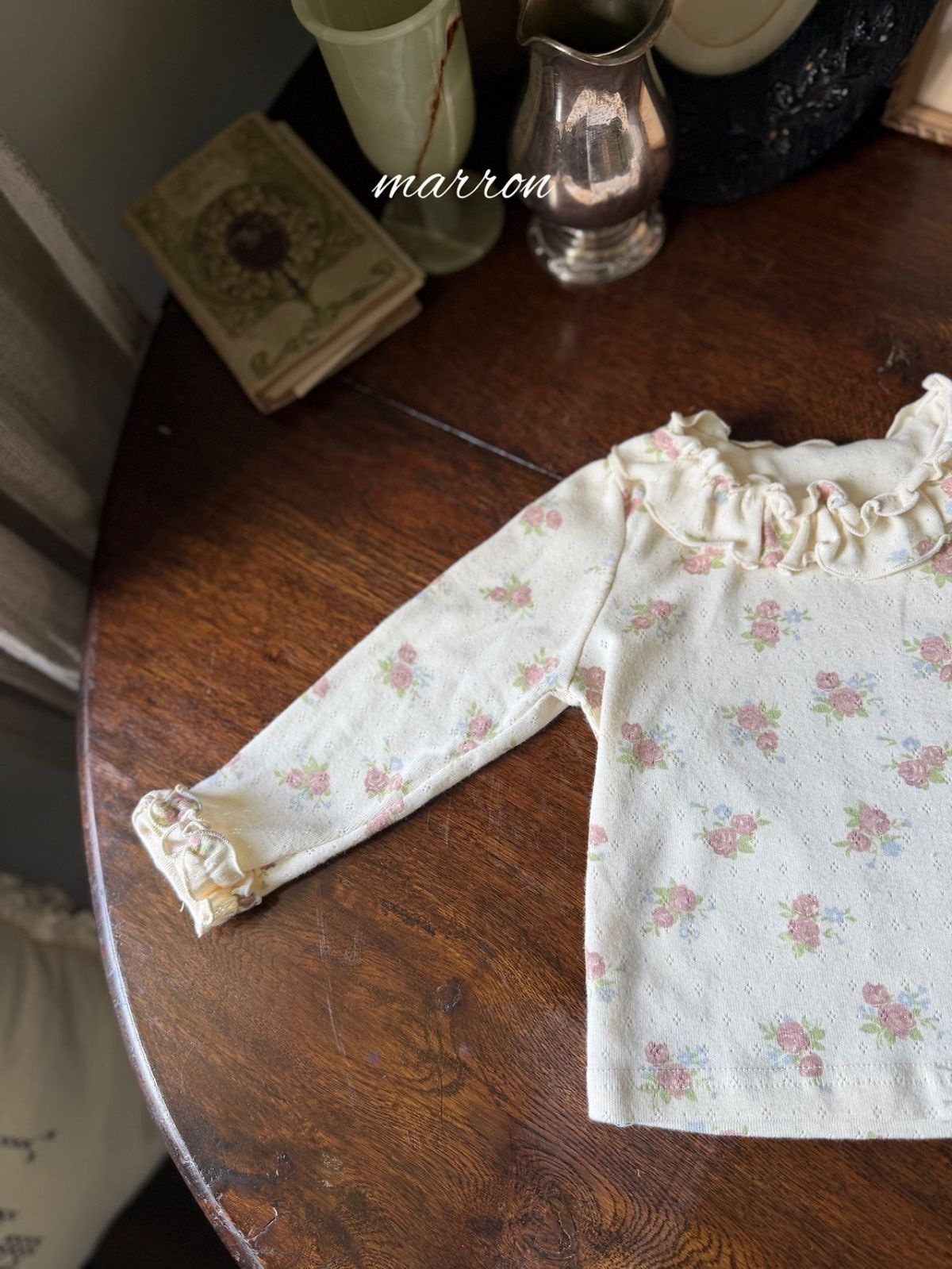 MARRON Rose Eyelet T-shirt