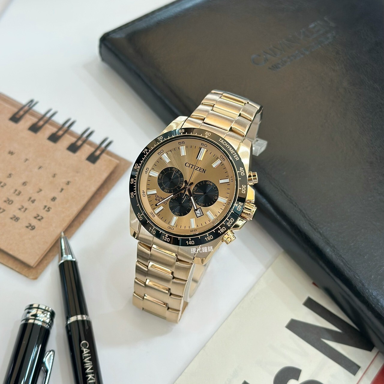【CITIZEN 星辰】Chronograph AN8236-52P 44mm 現代鐘錶