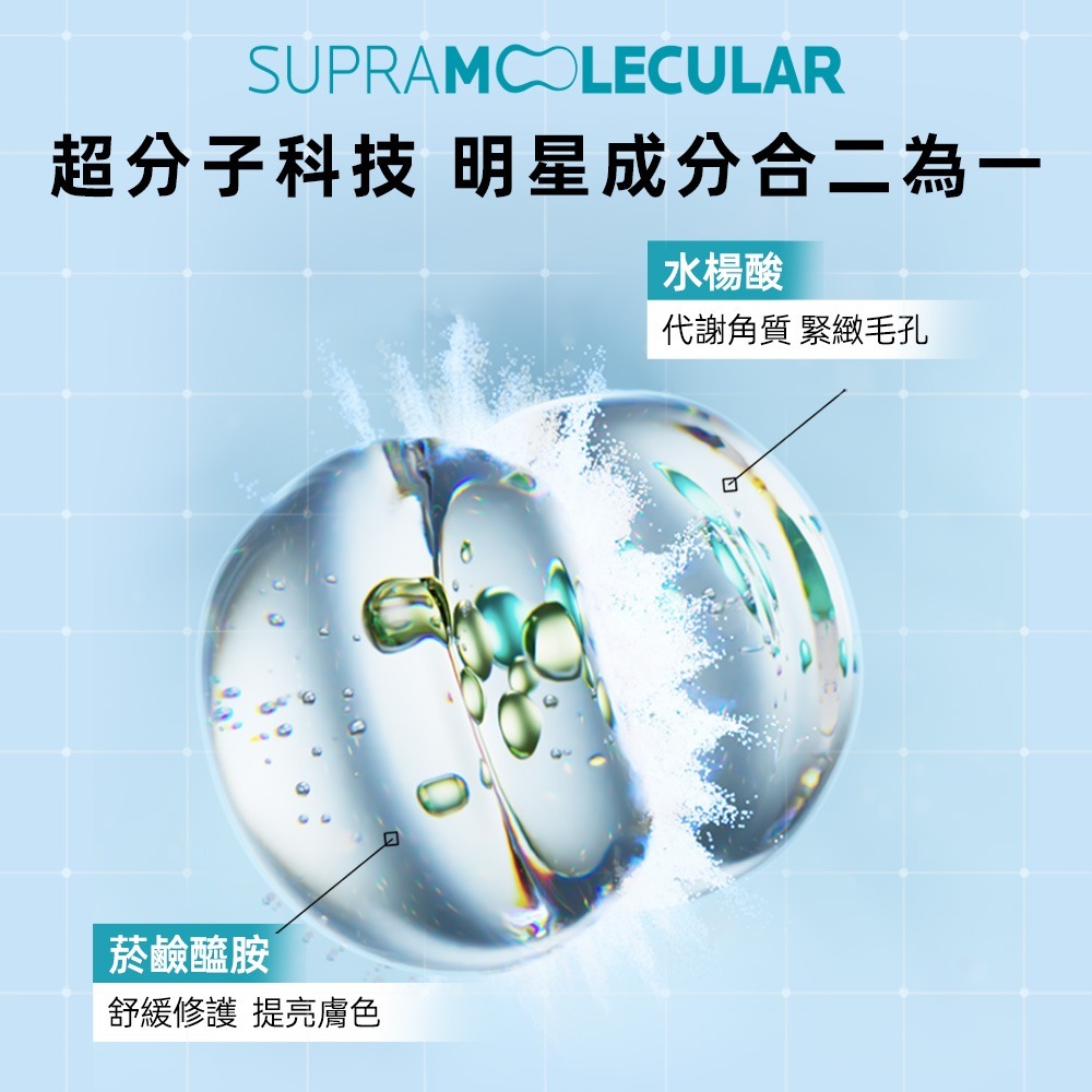理膚寶水超分子水楊酸控油潔膚凝膠 減少油光控油洗臉