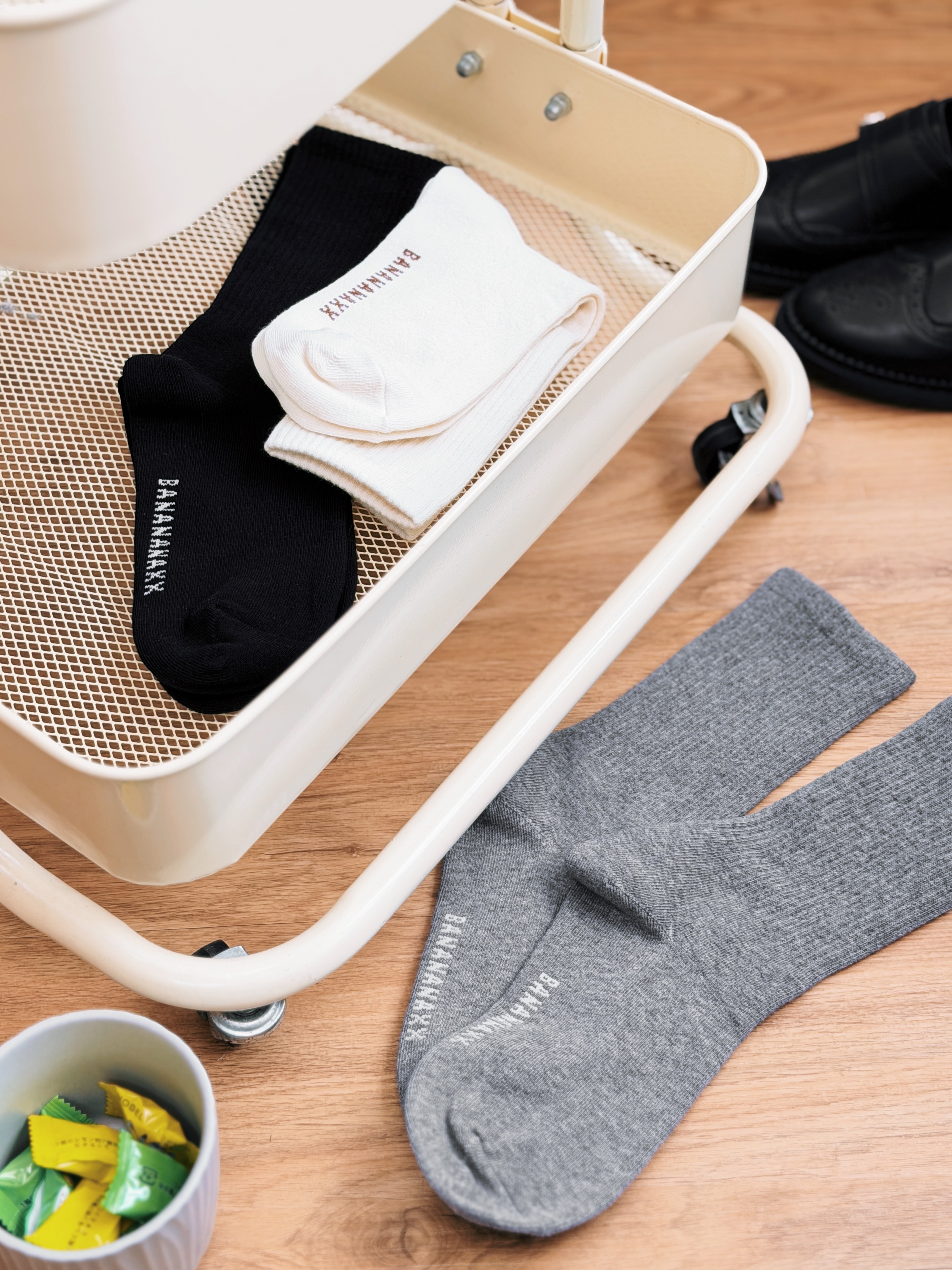 【$98@3對💛】三色 / 純棉彈力純色襪子／ Solid Color Cotton Flex Socks