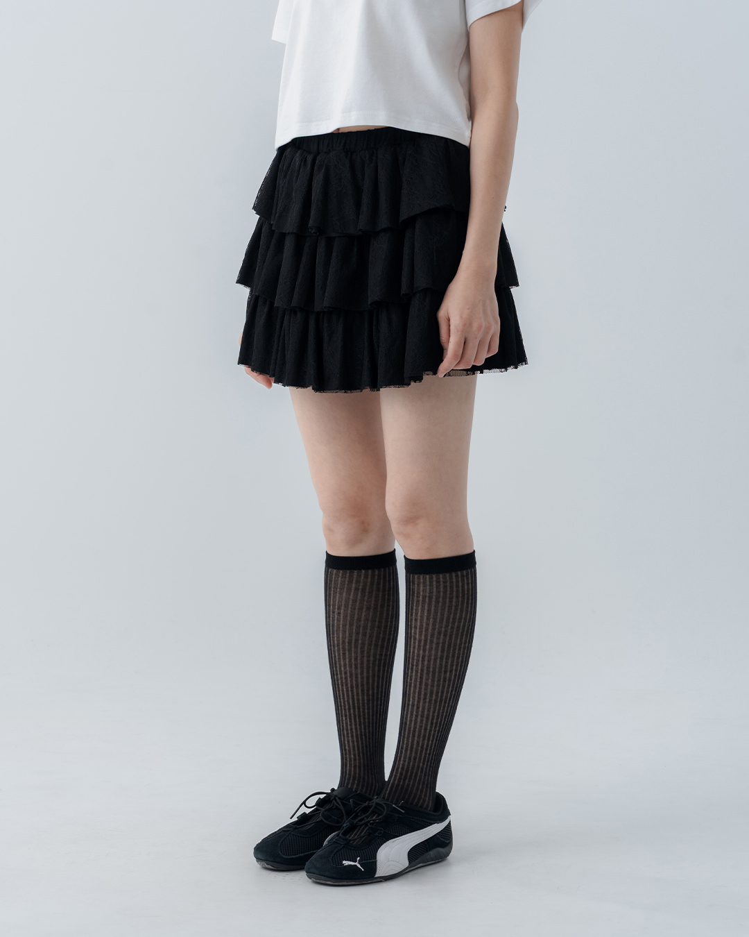 Lace Cake Cut Skirt Two Colors Sold S/M【03010939】in stock+pre-order