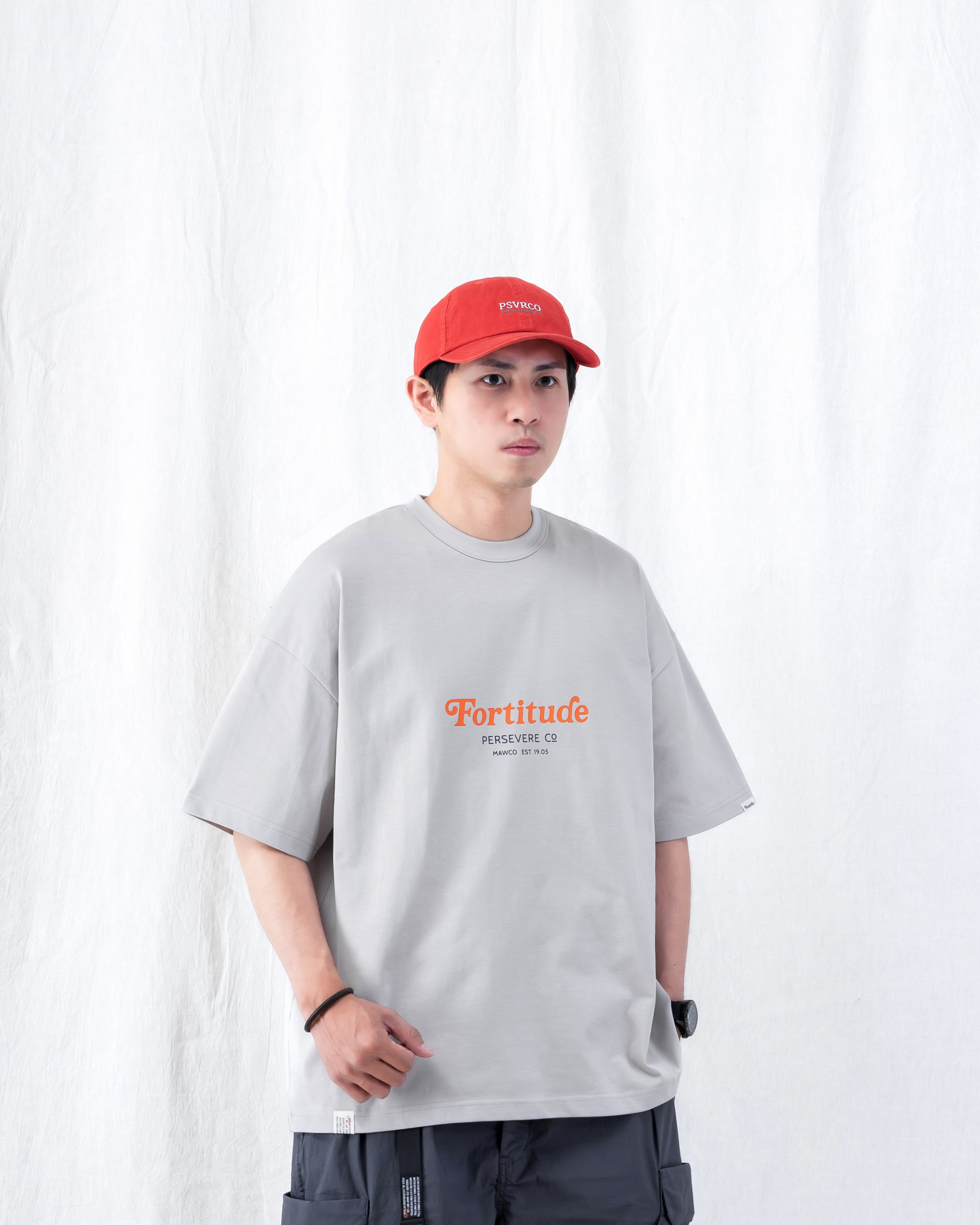 PERSEVERE 鎖鏈繡棕熊短T｜Chain-Stitch Embroidered Lettering T-Shirt（26SS）