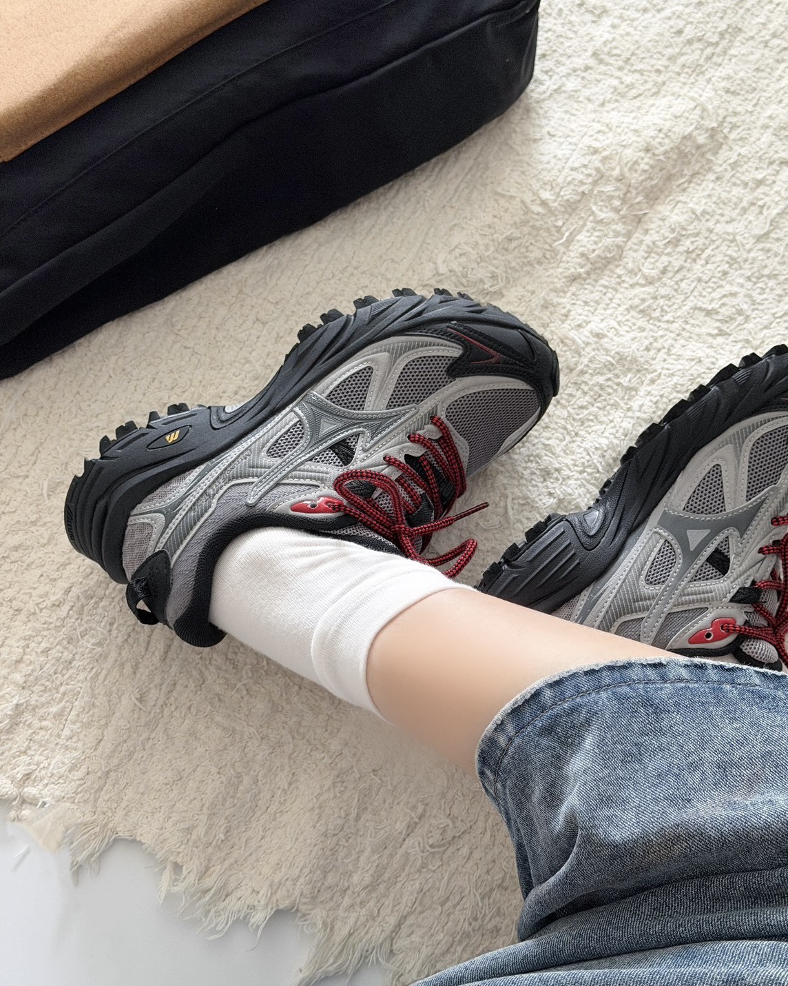 MIZUNO FIYI TL V2  機能 網布 麂皮 赤岩灰