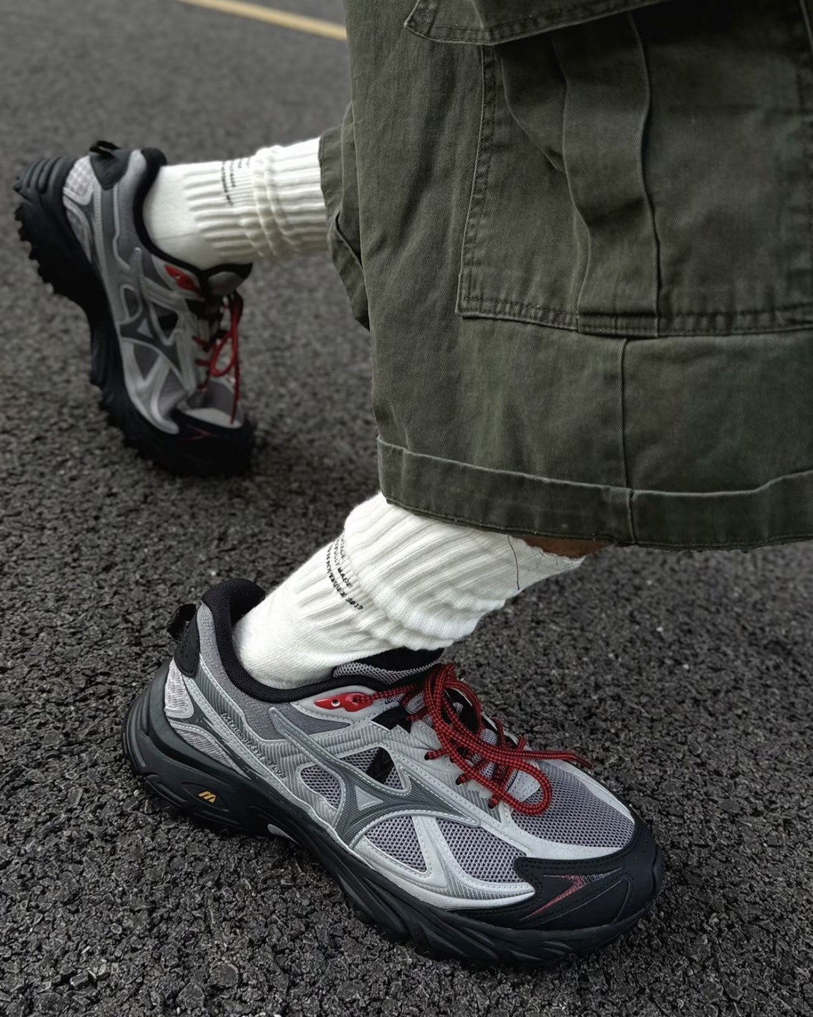 MIZUNO FIYI TL V2  機能 網布 麂皮 赤岩灰
