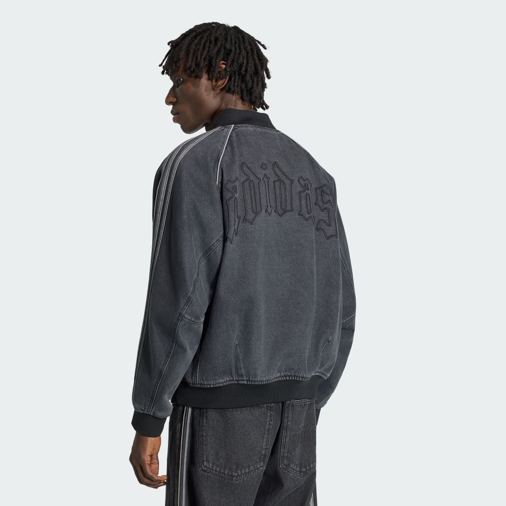 【Luxury】 ADIDAS ORIGINALS ADICOLOR運動外套 IB6948 寬鬆版型 丹寧飛行外套 經典街頭風格外套 古著外套
