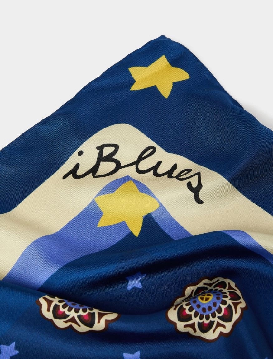 iBlues 童趣星星夜空絲巾