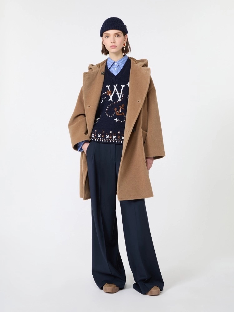 Max Mara 文青W針織刺繡背心