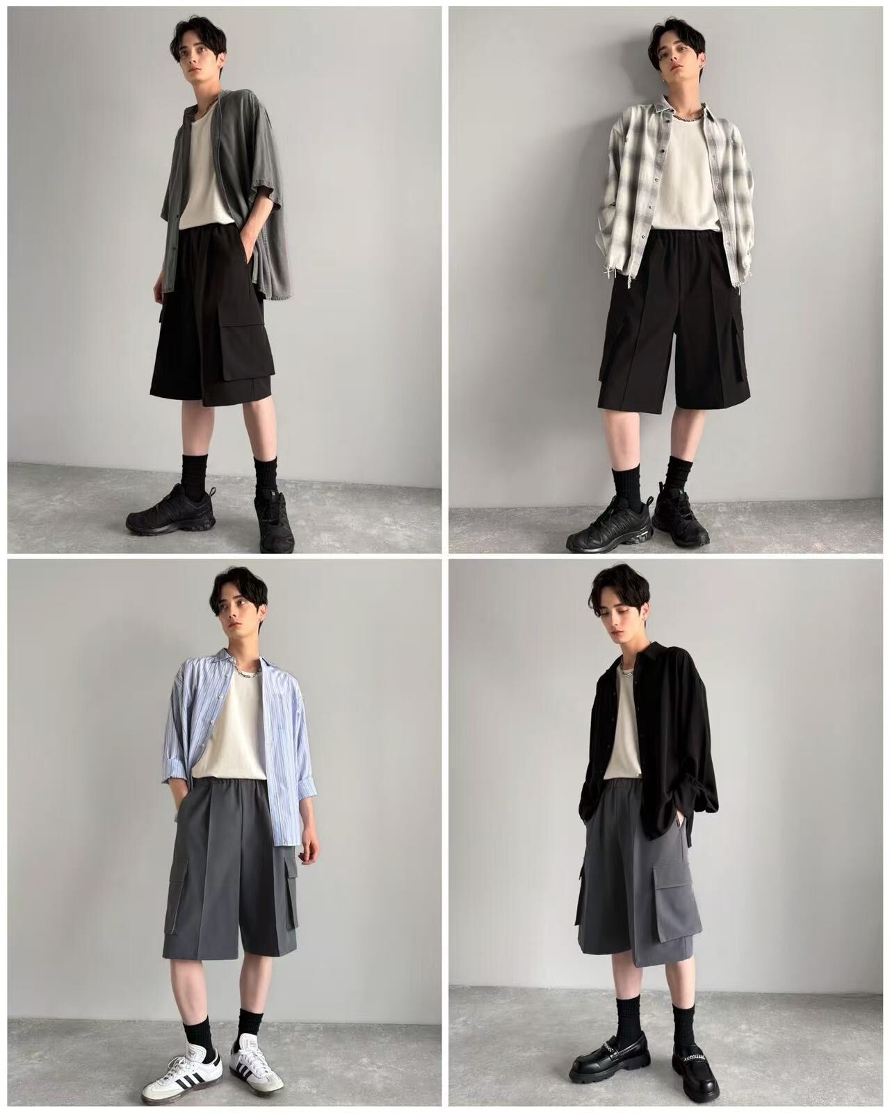 【預購】JM081202 Classical Origin 立體工裝口袋寬鬆西裝短褲