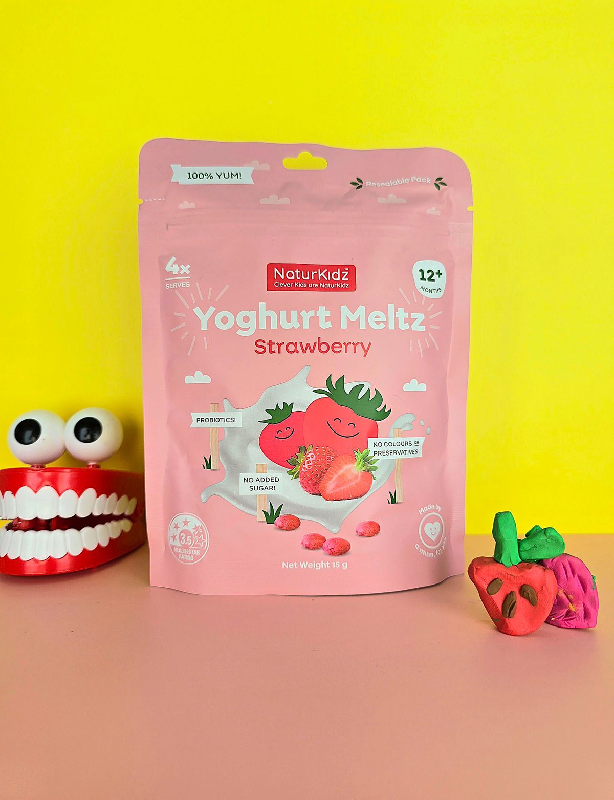【NaturKidz】Strawberry Yoghurt Meltz 15g