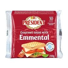 [Chilled] President Emmental Toast Slices Cheese 200g
