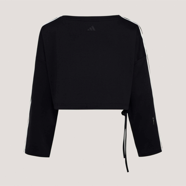Adidas 愛迪達 Dce Ls Tee KX8923 女 長袖上衣 休閒長袖 防曬 短版 黑