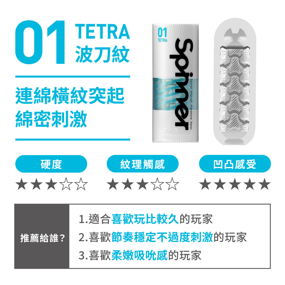 TENGA SPINNER 迴旋杯 [01 TETRA/波刀紋]