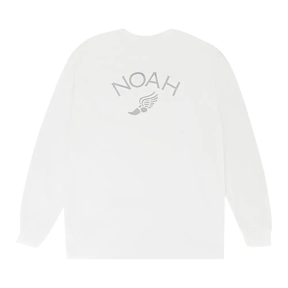 限量現貨 Noah reflective winged foot L/S white