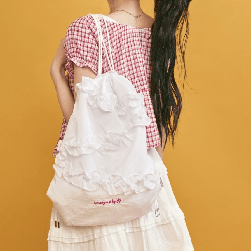 Wacky WiLLy｜Women's Frill Gym Bag [2 colors] WW147