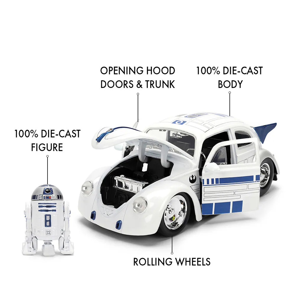 JADA 星際大戰 1:24合金車-R2-D2 1959 Volkswagen Beetle (含公仔)